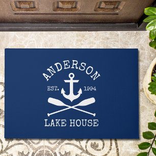 Felpudo Nautical Lake House Anchor de familia Oars Naval A