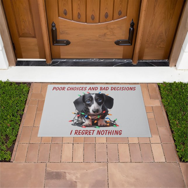 Felpudo Navidad Dachshund  (Exterior)