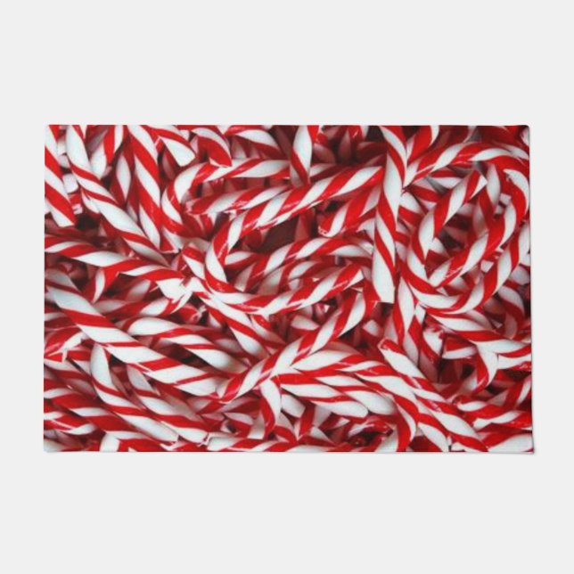 Felpudo Navidad Door Mat, Candy Cane (Anverso)
