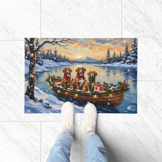 Felpudo Navidad en Barco Vizsla Fiesta (Interior)