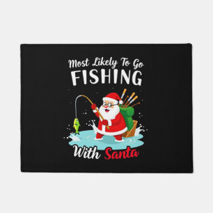 Felpudo Navidad Feliz Navidad Por Regalo Pesca Papá Noel