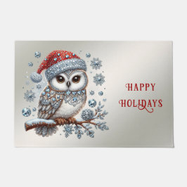 Felpudo Navidad Owl Holiday Doormat