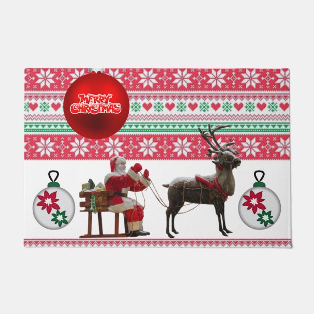 Felpudo Navidad Puerta Barba, Feliz Navidad (Anverso)