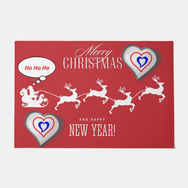 Felpudo Navidad Puerta Barba, Feliz Navidad (Anverso)