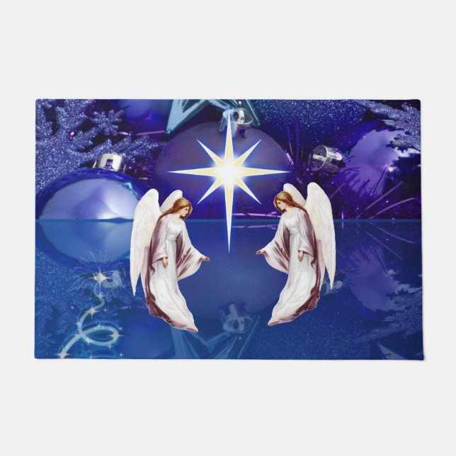 Felpudo Navidad Puerta Mat, Navidades Ángel (Anverso)