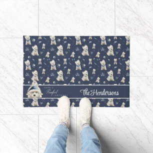 Felpudo Navidad Westie Blanca