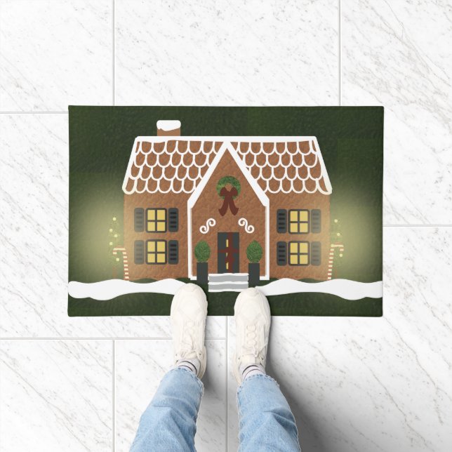 Felpudo Navidades acogedores de Gingerbread Door Mat (Interior)