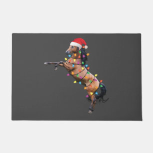 Felpudo Navidades alumbran caballo Santa Funny Árbol de Na