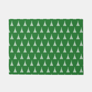 Felpudo Navidades artísticos brillantes Patrón Verde de va