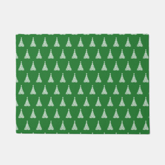 Felpudo Navidades artísticos brillantes Patrón Verde de va