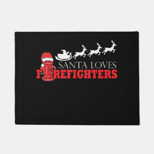 Felpudo Navidades bomberos regalos Papá Noel Bombero