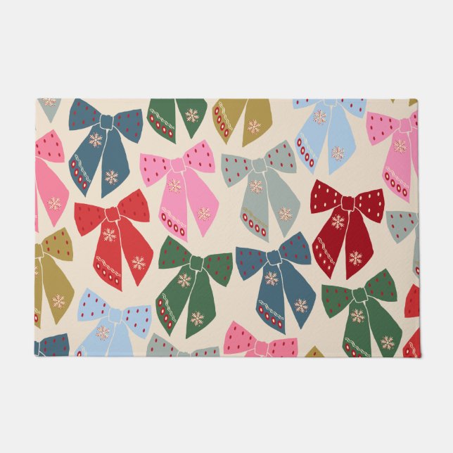 Felpudo Navidades Bows Coquette (Anverso)