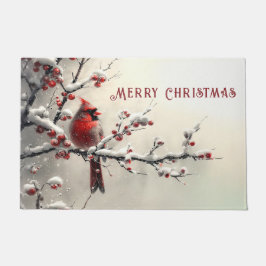 Felpudo Navidades Cardenal Rojo Holiday Doormat