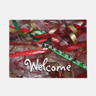 Felpudo Navidades Cinta de opciones Verde Rojo y Fiesta de