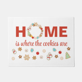 Felpudo Navidades Cookies HOME es el lugar donde se encuen