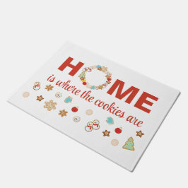 Felpudo Navidades Cookies HOME es el lugar donde se encuen