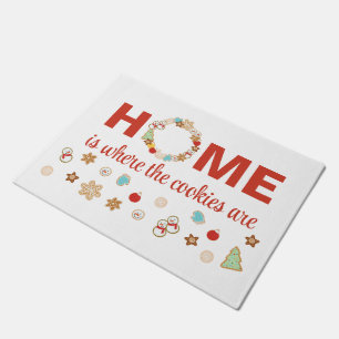 Felpudo Navidades Cookies HOME es el lugar donde se encuen