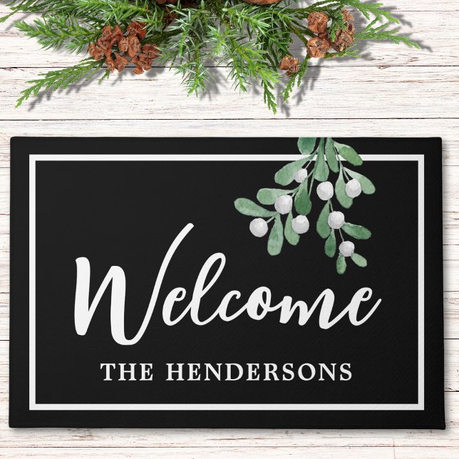 Felpudo Navidades de bienvenida personalizados Doormat neg (Subido por el creador)