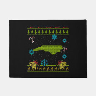 Felpudo Navidades de Carolina del Norte camiseta fea