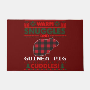 Felpudo Navidades de cerdo de Guinea Navidades feos de Cam