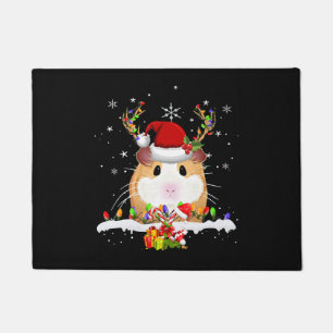 Felpudo Navidades de cerdo guineanos Navidades de renos