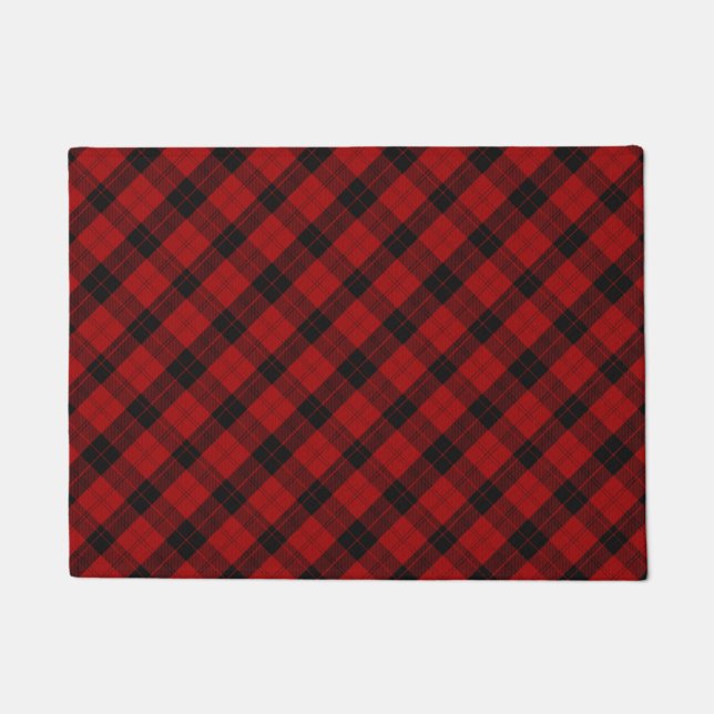 Felpudo Navidades de control Red Buffalo Plaid (Anverso)