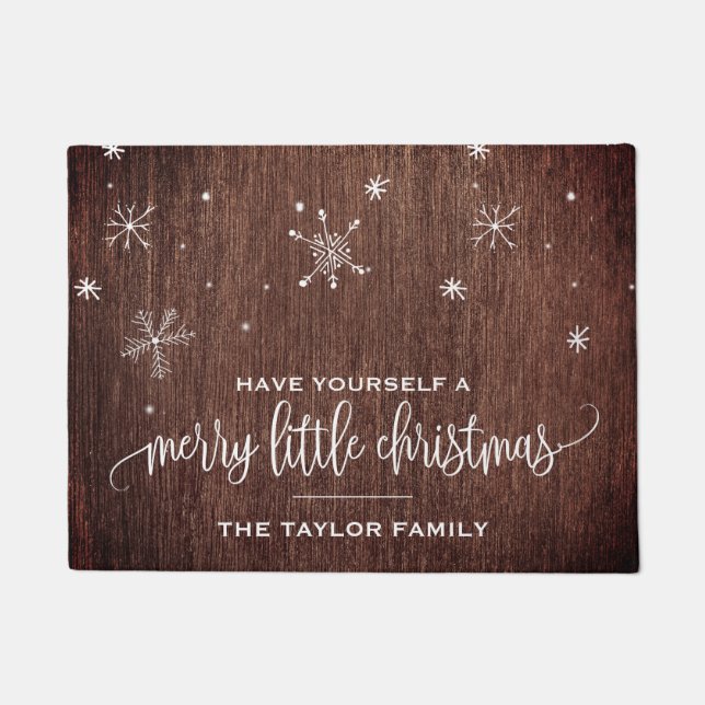 Felpudo Navidades de copos de nieve rusos (Anverso)