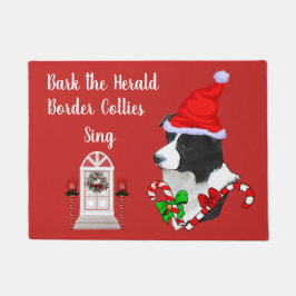 Felpudo Navidades de Cute Border Collie