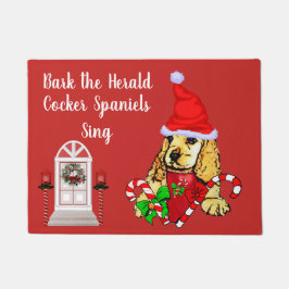 Felpudo Navidades de Cute Cocker Spaniel Puppy