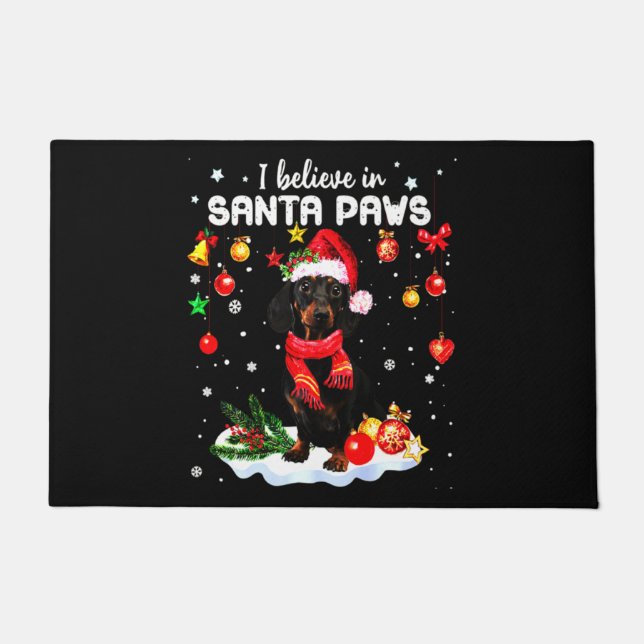 Felpudo Navidades de Dachshund Cute (Anverso)