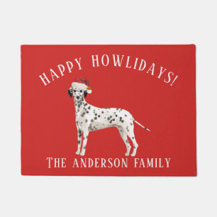 Felpudo Navidades de Dalmatian Happy Howlidays
