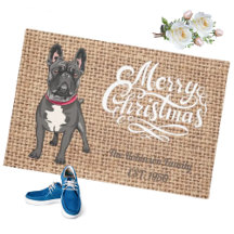 Navidades de diseño moderno lindo bulldog nombre f