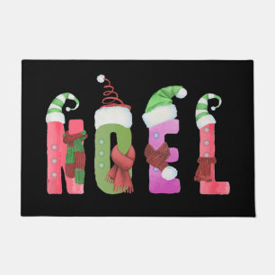 Felpudo Navidades de estilo Elf Noel Watercolor