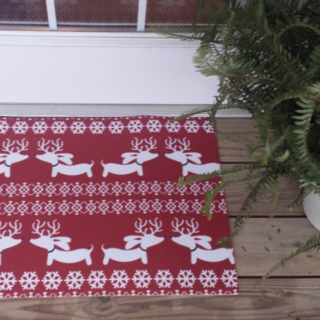 Felpudo Navidades de Fair Isle Dachshund Doormat Wiener Do (Subido por el creador)