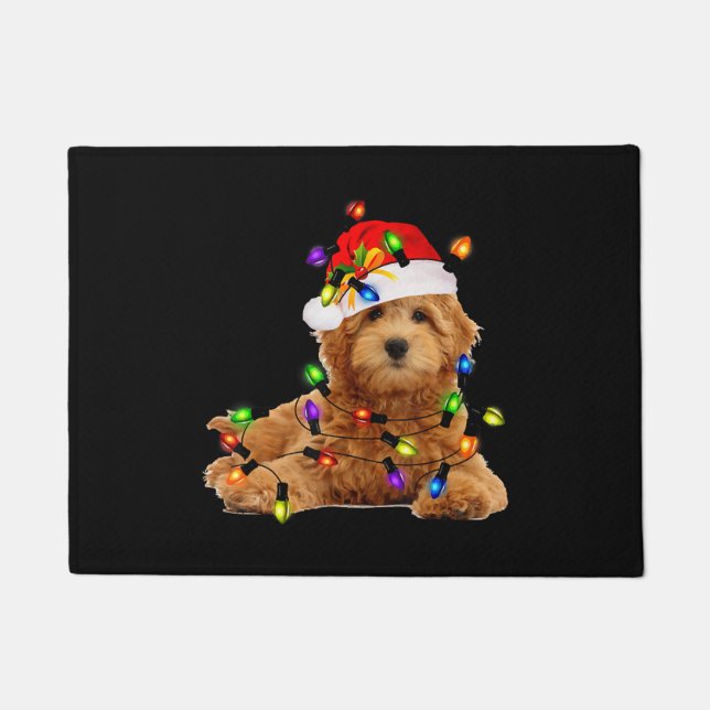 Felpudo Navidades de Goldendoodle (Anverso)