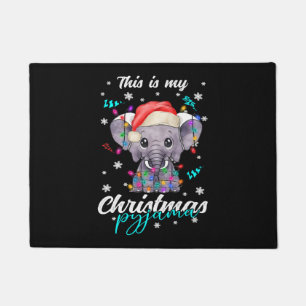 Felpudo Navidades de invierno Elefante Pajama