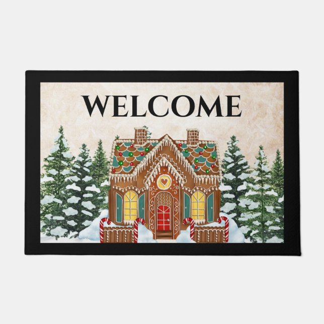 Felpudo Navidades de la casa Gingerbread Doormat Doorat (Anverso)