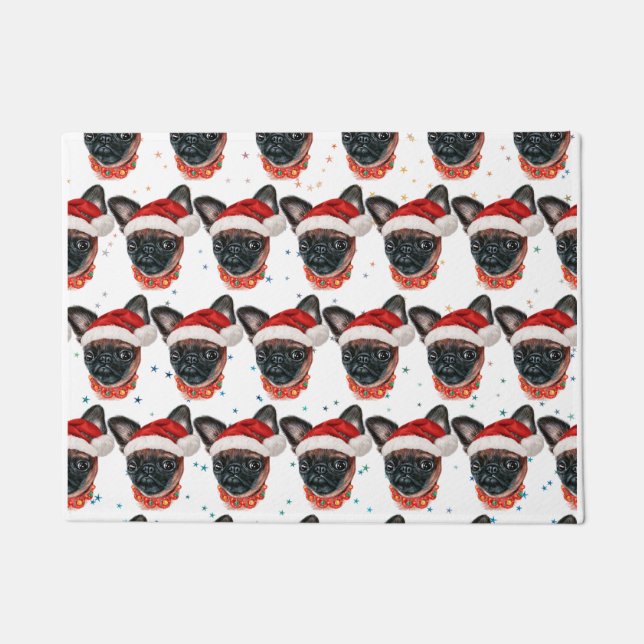 Felpudo Navidades de la Raza de Perro Griffon de Bruselas (Anverso)