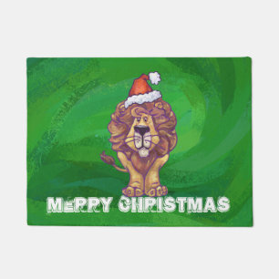 Felpudo Navidades De Leones En Verde