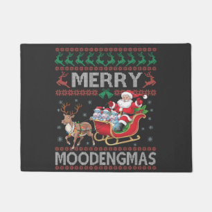 Felpudo Navidades de Merry MooDengmas Moo Deng Santa Hippo