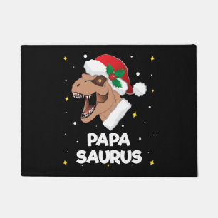 Felpudo Navidades de Papasauro Santa Claus Dinosaur