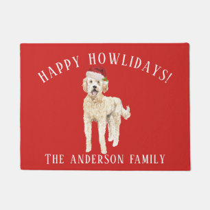 Felpudo Navidades de perro de Golden Doodle