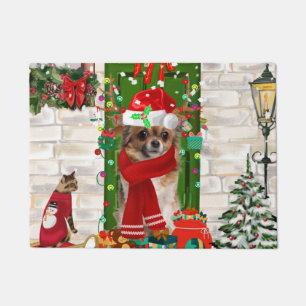 Felpudo Navidades de perros de Chihuahua