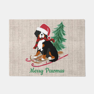 Felpudo Navidades de perros Mt de Berna personalizados aba