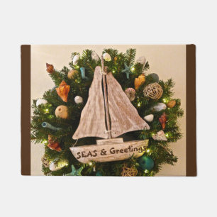 Felpudo Navidades de playa del litoral tropical SEAS & Gre