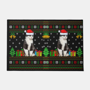 Felpudo Navidades de Santa Cat Ugly Xmas decoraciones