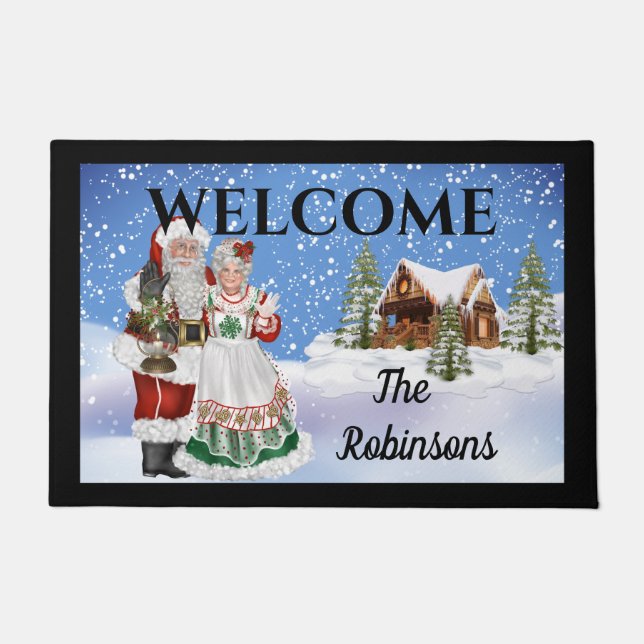 Felpudo Navidades de Santa Claus Doormat Door Mat (Anverso)