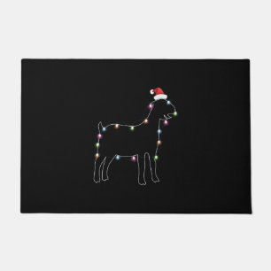 Felpudo Navidades de Santa Goat Color Led Light Xmas Goat