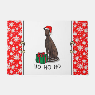 Felpudo Navidades de Santa Hat Greyhound Dog (romano le) G
