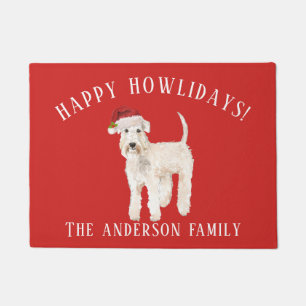 Felpudo Navidades de Wheaten Terrier Happy Howlidays